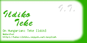 ildiko teke business card