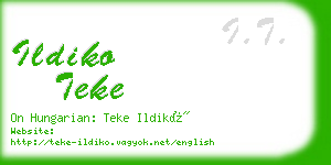 ildiko teke business card